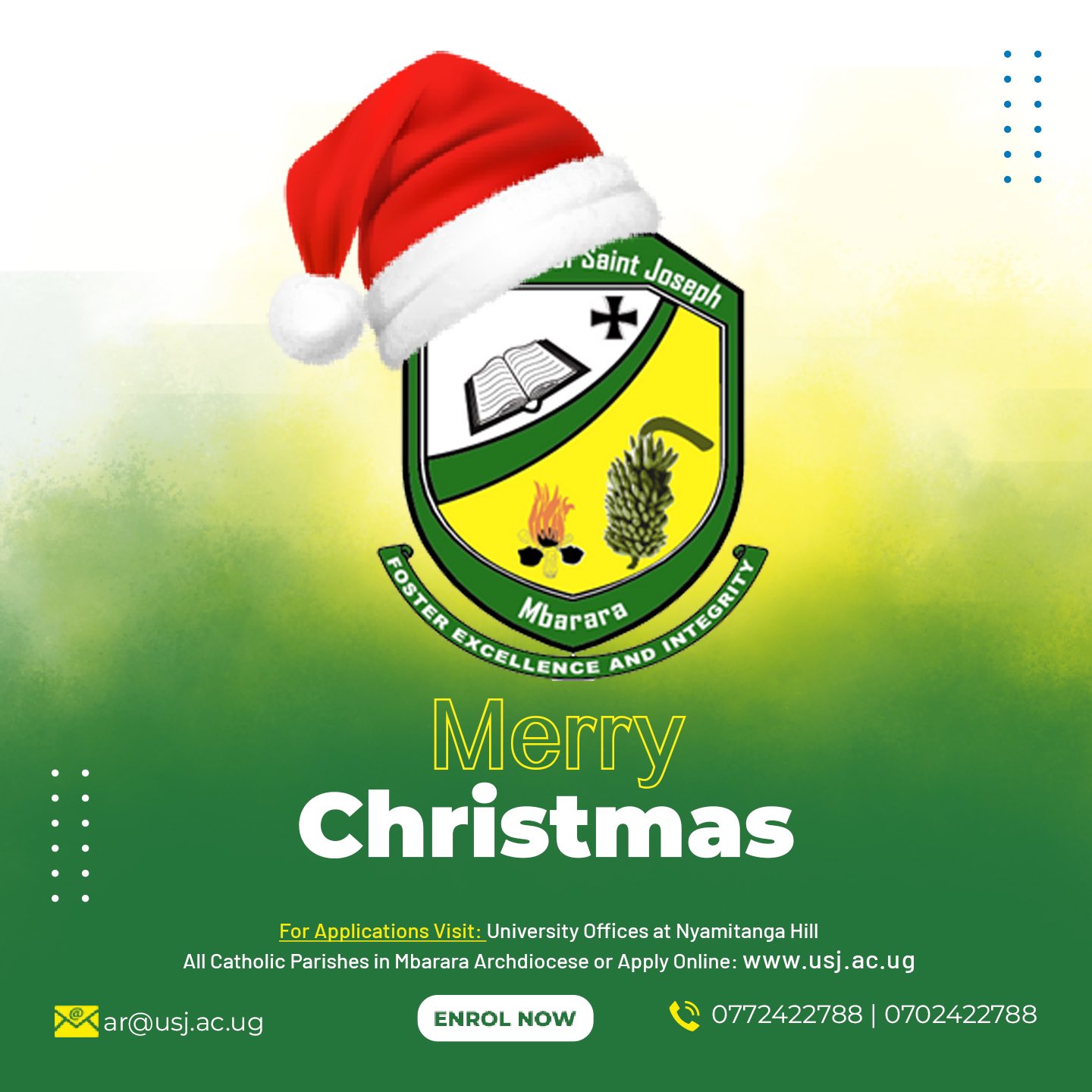 Season’s Greetings from University of Saint Joseph Mbarara